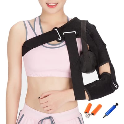 Schouderbrace/armband voor schouderblessures, rotator cuff-ondersteuningsbrace voor mannen en vrouwen, compressiemouw voor de schouderbladen paars