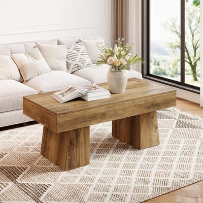 Tribesigns - Salontafel - 120 x 60 x 50 cm - Bijzettafel - Tafel - Sidetable - Voor Kantoor en Woonkamer - Bruin