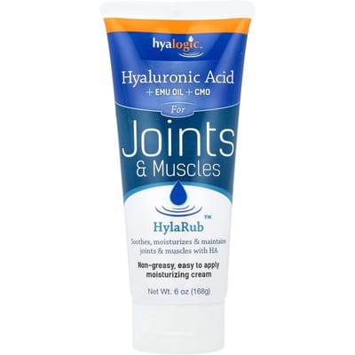 Hyalogic, HylaRub, crème hydratante pour les articulations et les muscles, 6 oz (168 grammes) blue