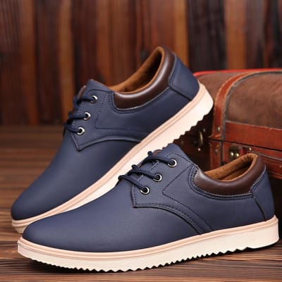 Chaussures Décontractées en Cuir Homme Chaussures Décontractées en Cuir Homme de Haute Qualité Chaussures en Cuir pour Homme Chaussures Plates 43 black