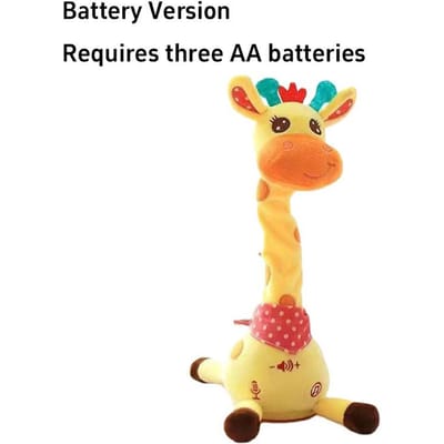 Elektrische schommelende dansende giraffe met zingend en pratend geluid, instelbaar volume en draaibare nek, leuk cadeau voor kinderen, verschillende muziekjes, leuke decoratie orange