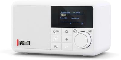 Pinell COMPACT White - Bluetooth - DAB+/FM - Bass speaker