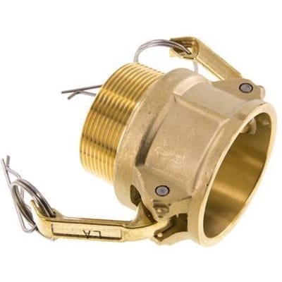 Camlock DN 50 (2'') Koppeling MessingR 2'' met buitendraad Type B MIL-C-27487