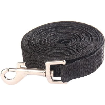 1.5 1.8 3 6 10 15 20 30 50M Laisse Solide Pour Chien Pour Grands Chiens Animal de Compagnie Chiot Promenade Entraînement Corde Laisse Longue Corde en Nylon Pour Grand Chien (Black,1.5 m x 2.0 cm) noir