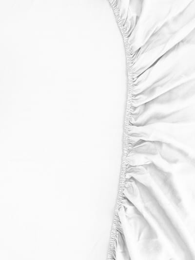 Kayori Emma Topper Hoeslaken Katoensatijn - 180x200cm - Wit