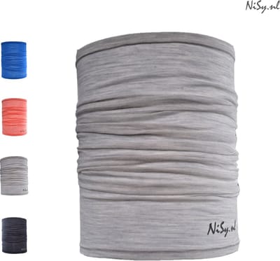 NiSy.nl 100% Merino Wol Nekwarmer | Premium Soft-Touch | Sjaal | Unisex | One Size | Licht Grijs