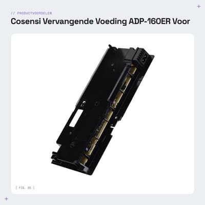 Dailygoods- Voeding ADP-160ER - Compatibel met PS4 Slim - 4-polige aansluiting - ABS materiaal - 100-240 V - Lichtgewicht 381 gr. - Voedingsadapter