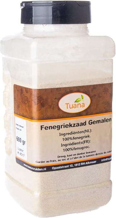 Tuana Kruiden - Fenegriekzaad Gemalen - Strooibus 500 Gram - Tuanashop - GP-F-0003