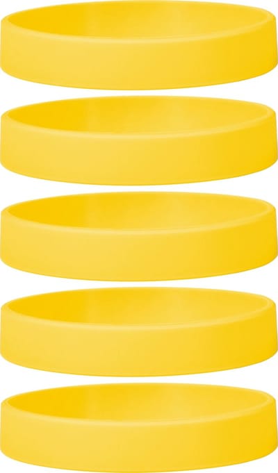 Dinilu - 30 x Siliconen Armbanden Geel - voor Volwassenen