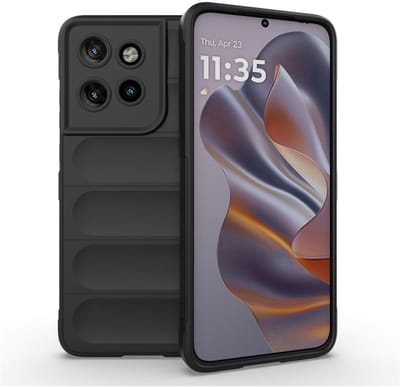 Coverup Hoesje - Geschikt voor Motorola Edge 50 Neo Hoesje - Coverup Hands-On Rugged Back Cover - Zwart