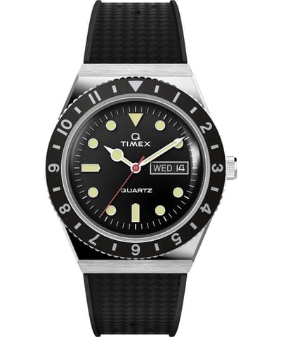 Timex Q Reissue TW2V32000 Horloge - Siliconen - Zwart - Ø 38 mm