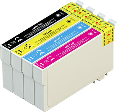 Boxstuff Inktcartridge geschikt voor Epson 405XL / 405 - Multipack - Inclusief Chip - Geschikt voor Epson WorkForce WF-7830DTWF / WF-7840DTWF / WF-3820DWF / WF-4820DWF