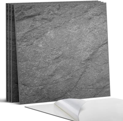 Coloray Wandpanelen Zelfklevend - Natuurlijke steenstructuur Zelfklevende Wandpanelen - 50 cm x 50 cm - Grijs Wandpaneel PVC - 4 stuks - Texturen Wandpanelen Zelfklevend - Wandpanelen Keuken - Wandpaneel Badkamer