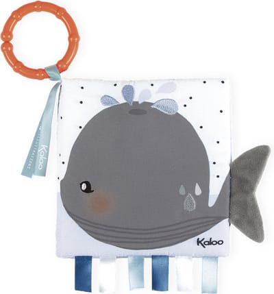 Kaloo - Babyboekje Walvis - zacht activiteitenboekje