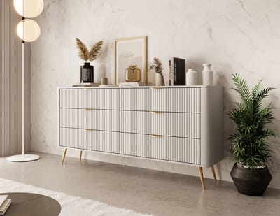 Meubella - Ladekast Lima - Beige - 163 cm