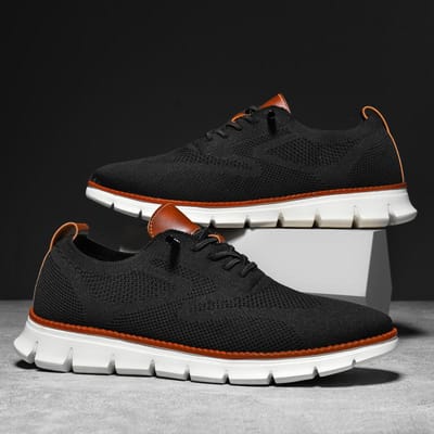 Grande Taille Plus 49 50 51 52 53 54 Chaussures Décontractées en Maille Mocassins Été Respirantes Légères Confortables Pour Pieds Larges 40 noir
