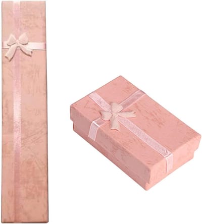 1 rechthoekige halsketting en 1 vierkante halskettingendoos, sieraden-geschenkdoos, geschenkdoos van papier