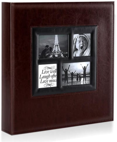 Dailygoods- Fotoalbum groot formaat - 600 foto's - 10 x 15 cm - leren omslag - 60 vellen - zuurvrij, stofvrij - elegant ontwerp - Fotoboek