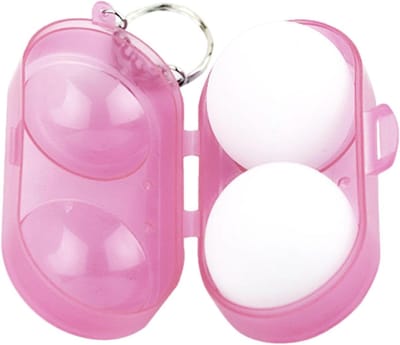 Tafeltennisbalhouder - Opbergdoos Ballen - Sport Accessoires - Transparant Design - 2 Ballen - Roze