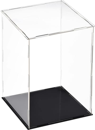 Dailygoods- Vitrine Stofbestendig - Presentatiekubus - 15 x 15 x 25 cm - Montagebox - Figuren/Verzamelobjecten - Thuisopslag