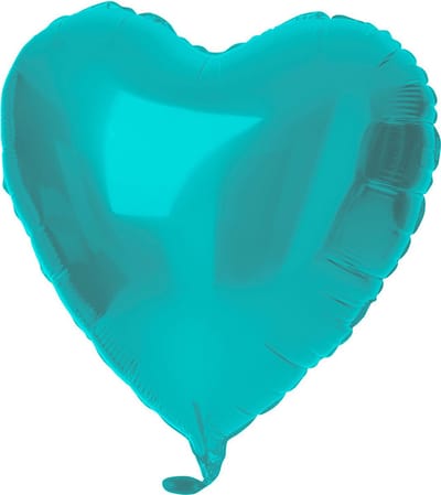 Folat - Folieballon hart Aqua (45cm)