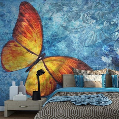 Fotobehang – Behangpapier - Fotobehang - Fiery butterfly 200x154 - Artgeist