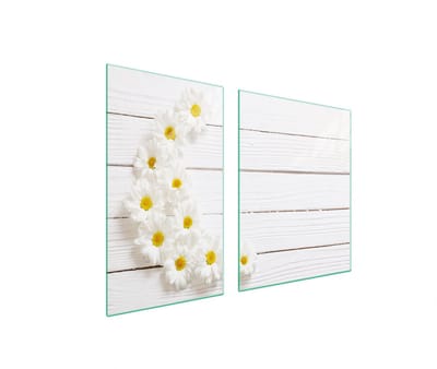 TMK ArtDeko - Beschermglas en Snijplank - Glas - Houten Patroon - 100x52 cm