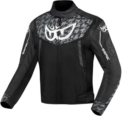 Berik Camo Street Zwart Wit Waterdichte Textiele Motorjas - Jas