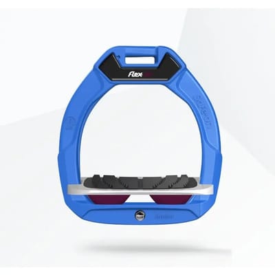 Veiligheidsstijgbeugels voor paardrijden Hellend Grip Blauw/Grijs/Paars kind Flex-On Safe-On