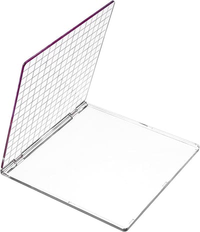 Acrylblok voor Silikonestempels, Duidelijke Acrylplaat met Rasterlijnen, 0.8 cm Dikte, Ideaal voor DIY Projecten, Precisie Stempelen en Scrapbooking