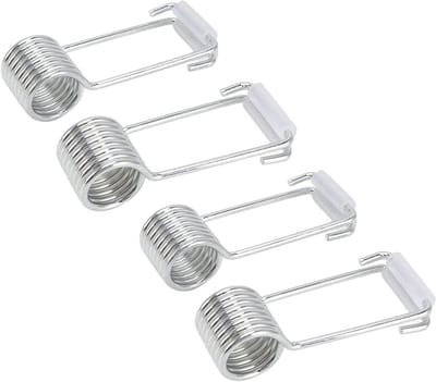 Veerscharnier deurdranger 4 stuks - automatisch sluitend - krasbestendig - roestvrij staal - zilverkleurig - voor veilige deursluiting.