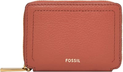 FOSSIL Kaarthoes Logan Zip Around Card Case RFID Nebula Terracotta