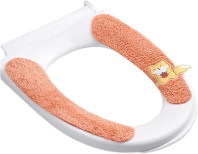 Toilet Stoelhoes - Toiletkussen - Warmte en Comfort - Universele Pasvorm - 2 Paar - Oranje