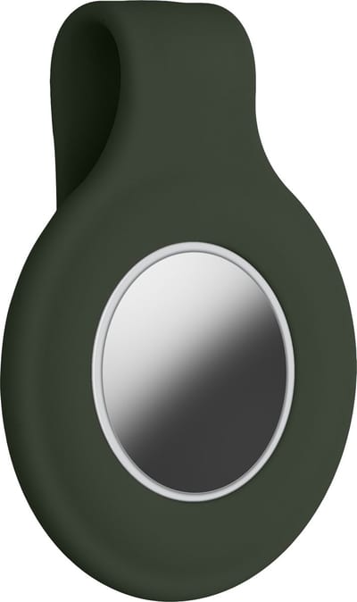 kwmobile clip compatibel met Apple AirTag - Siliconen houder in petrol - Hoesje met clip
