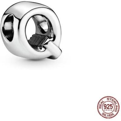 100% echte 925 sterling zilveren hanger met herdenkingsletter AZ-serie kralen originele Panjia bedelarmband sieraden white