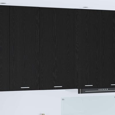vidaXL - Hangkast - Zwart - Eiken - en - Wit - 50 - x - 31 - x - 100 - cm - Bewerkt - hout
