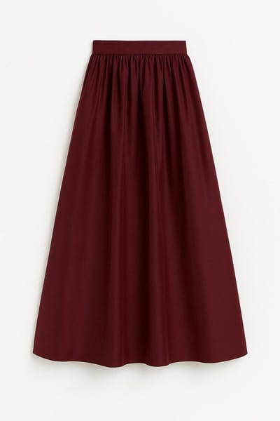 Touché Privé - Tafta rok met gerimpelde taille - Bordeaux - Dames