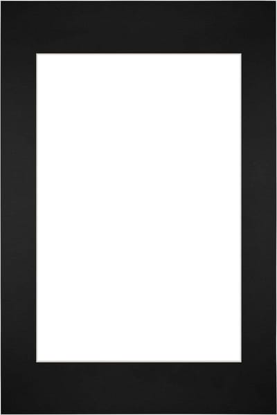 Passe-Partout Fotomaat 30x45 cm - Lijstmaat 40x60 cm - Zwart - Museumkarton - Fotolijst niet inbegrepen