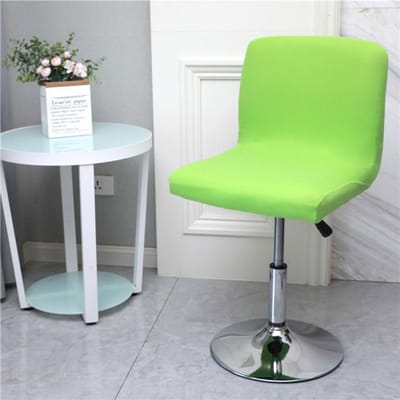 Effen Kleur Barkrukhoes Voor Bar Lage Rug Korte Stretch Zitting Hoes Voor Eetkamer Spandex Zachte Stoffen Woondecoratie Stoelhoezen 1 Piece groen