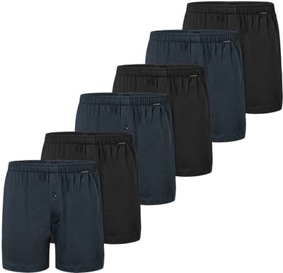 Schiesser Heren boxershort 6 pack Singel-Jersey