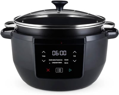 AHD® Slowcooker Met Timer - Slowcooker - Multicooker - Zwart - 39cm x 26cm x 35cm