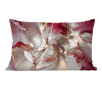 Sierkussens - Kussentjes Woonkamer - 60x40 cm - Goud - Marmer - Paars