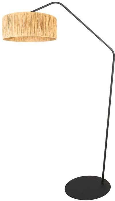 Anne Lighting - vloerlamp - ZigZag - naturel zwart - metaal - booglamp - E27 - 4239ZW