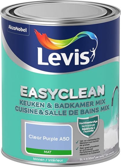 Levis - Easyclean Keuken & Badkamer Mix - Clear Purple A50 - Mengverf - 1 L
