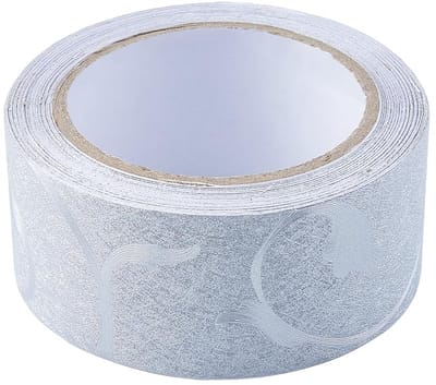 Dailygoods- Behangrand waterdicht - Zelfklevend PVC - Decoratieve Rand - Zilveren Ranken - 15 m/rol - Breedte 5 cm - Geschikt voor badkamer/woonkamer/keuken - Muursticker