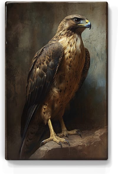 Valk - Laqueprint - 19,5 x 30 cm - Niet van echt te onderscheiden handgelakt schilderijtje op hout - Mooier dan een print op canvas. - LP360