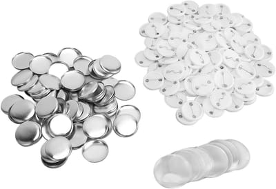 100 Sets DIY Pin Badges Ronde Vorm Metalen Achterkant Broche voor Creatief Knutselen en Badge Maker (37MM)