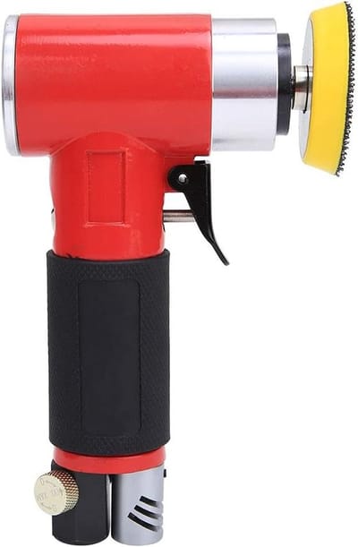Pneumatische Polijstmachine - Luchtpolijstmachine Slijpmachine - Oppervlakken Afwerken - Traploze Snelheidsregeling - 2 Inch - Grijs