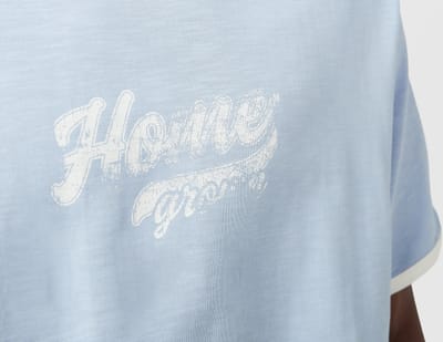 Home Grown Hermano Ringer T-Shirt, blauw