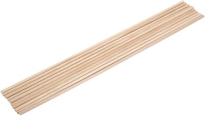 Houten Dowel Stokken 30cm 4mm Onbewerkt Natuurlijk Berkenhout voor Creatieve Projecten, Modelbouw en Interieurdecoratie